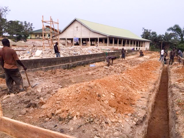 Digging the foundation