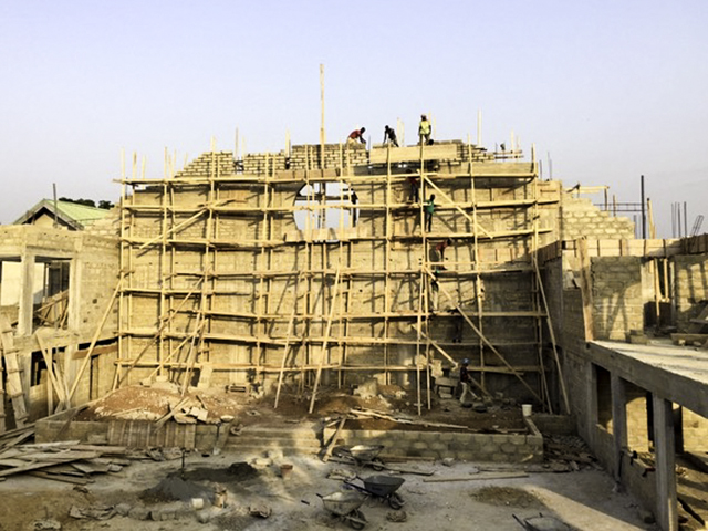 Building the rear wall