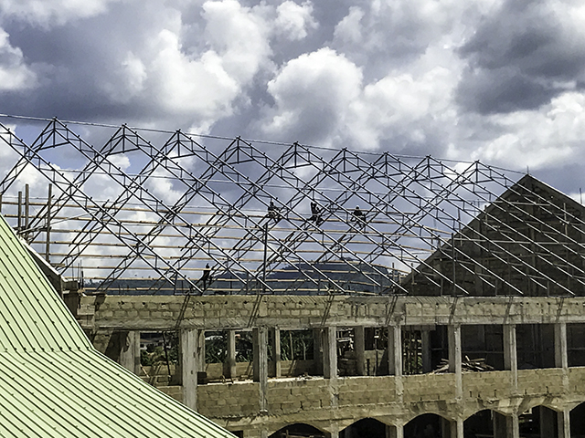 Climbing the rafters