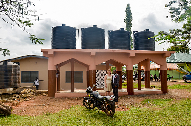 Water tower at school/church location
